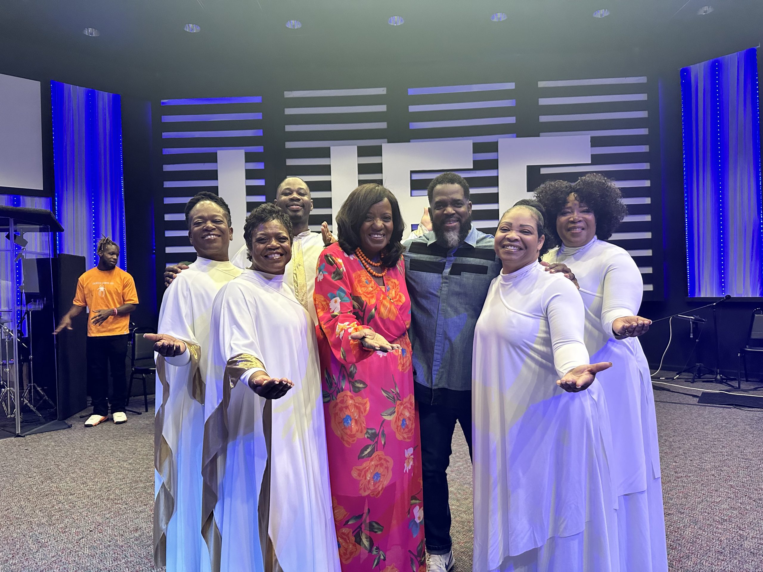 Trust the Oil Dancers at Restoration Community Ministries Pastor and Co-Pastor Westmoreland